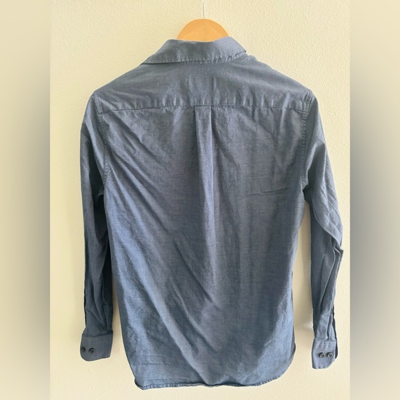 Giordano Navy Slim Fit Button Down Shirt - Picture 3 of 4